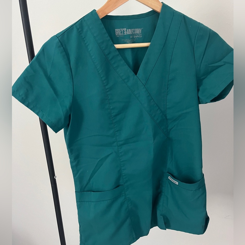 Greys Anatomy Forest Green Scrub Top